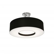 AFX Lighting, Inc. MCF1932MB-BKSF - Montclair 19'' Med Base Semi-Flush - SN w/ BK