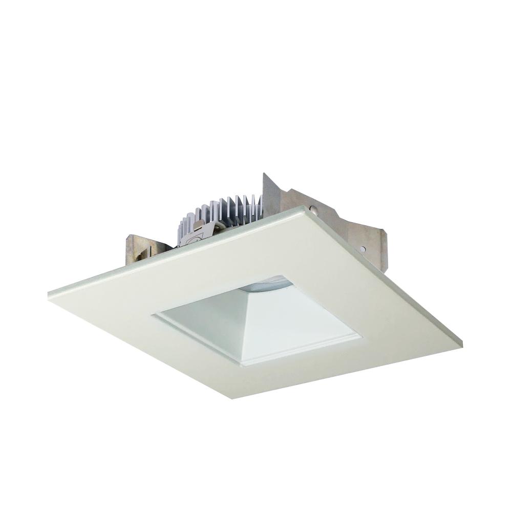 4" Cobalt Shallow High Lumen LED Trim, Square/Square Regress, 850lm, 2700K, White