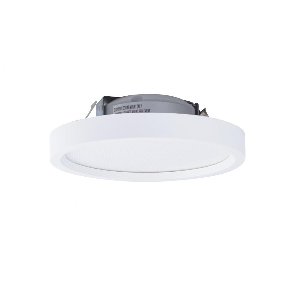 4" SURF Round LED Surface Mount, 850lm / 11W, 2700K, White finish