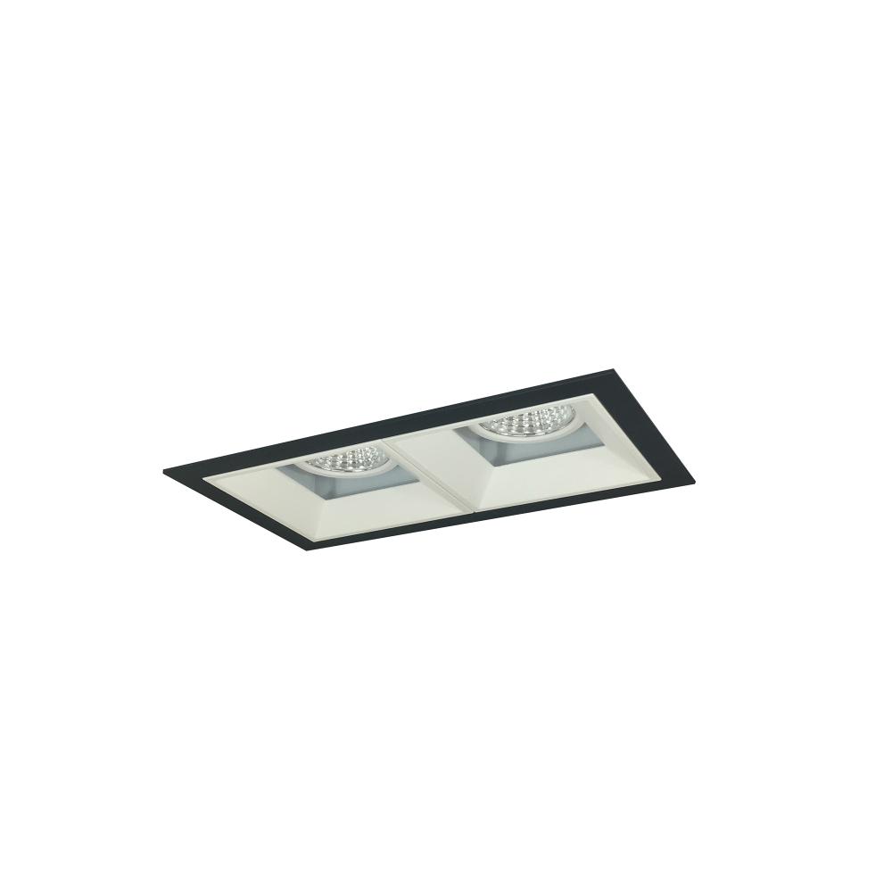 Iolite MLS 2-Head Trim Kit, Black Flange, 2700K, 1000lm, MPW Fixed Downlt. Trims