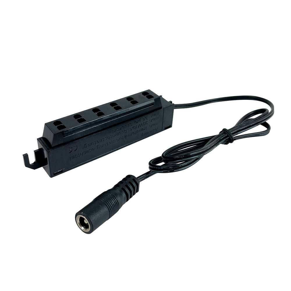 24" 6-Port Power Line Interconnect for Josh Puck, Black Finish