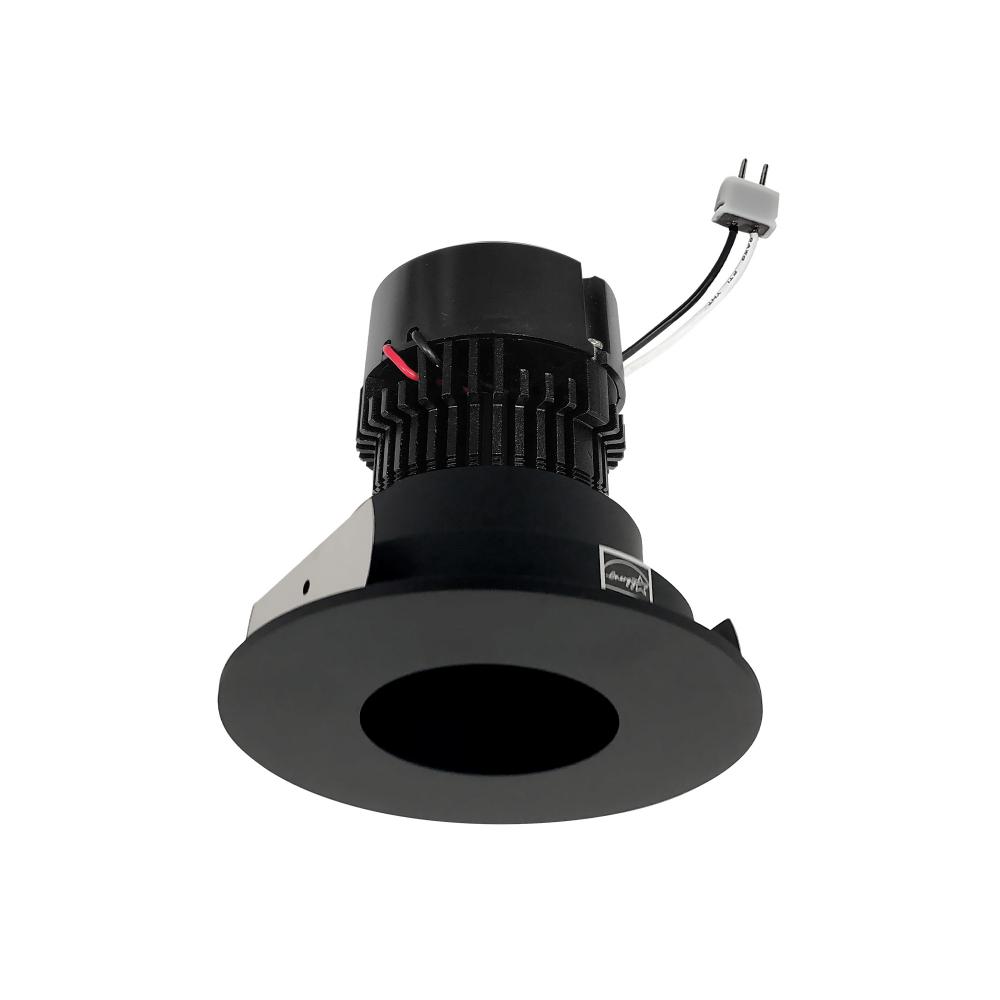 4" Pearl Low Voltage LED Round Pinhole Retrofit, 950lm / 11W, 3500K, Black Pinhole / Black