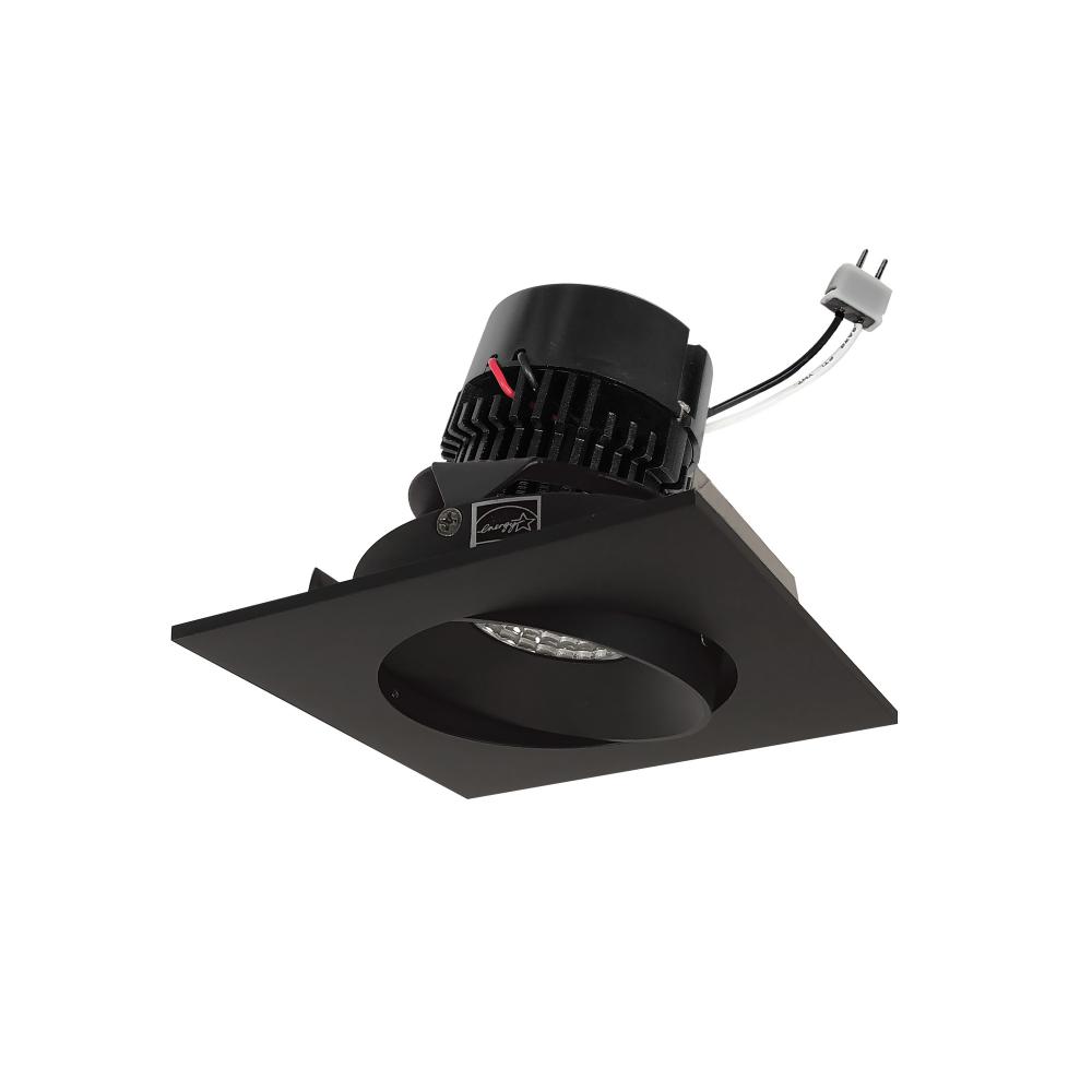 4" Pearl Low Voltage LED Square Adjustable Cone Retrofit, 1200lm / 11W, 3000K, Black Reflector /