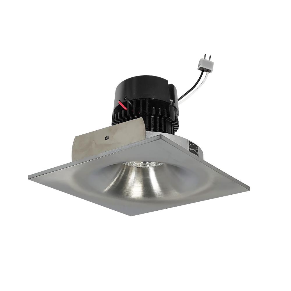 4" Pearl Low Voltage LED Square Bullnose Retrofit, 1200lm / 11W, 3500K, Natural Metal Finish