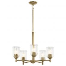 Kichler 43671NBRCLR - Shailene 15.25" 5-Light Chandelier with Clear Glass in Natural Brass