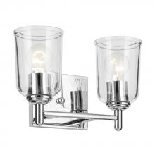 Kichler 45573CHCLR - Shailene 12.5" 2-Light Vanity Light with Clear Glass in Chrome