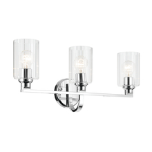 Kichler 55226CHFLU - Gioe 24.25" 3-Light Vanity Light with Clear Fluted Glass in Chrome