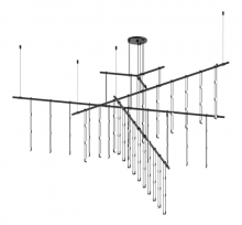 Sonneman SLS4240-K - 72" 4-Tier Tri-Bar w/ Crystal Ladder Light Luminaires