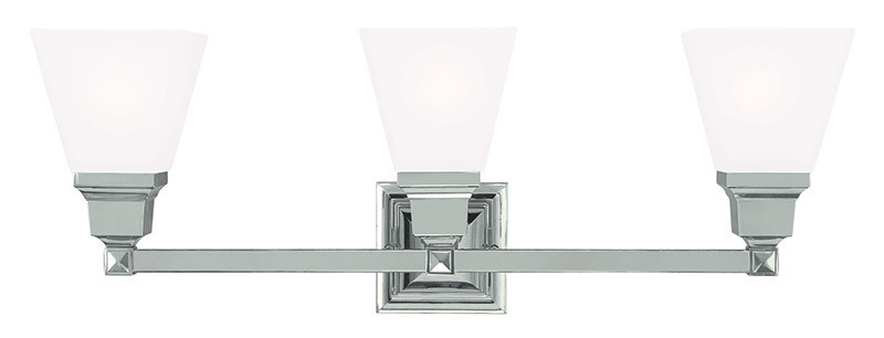 3 Light Polished Nickel Bath Light