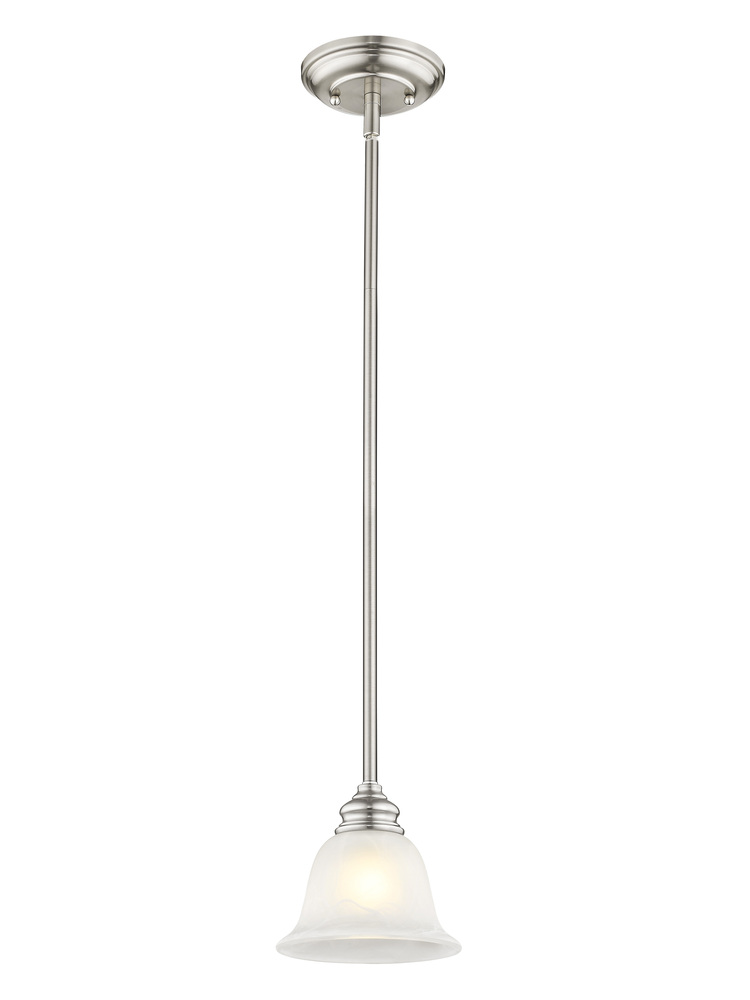 1 Light Brushed Nickel Mini Pendant