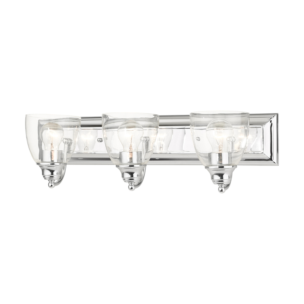 3 Lt Polished Chrome Vanity Sconce