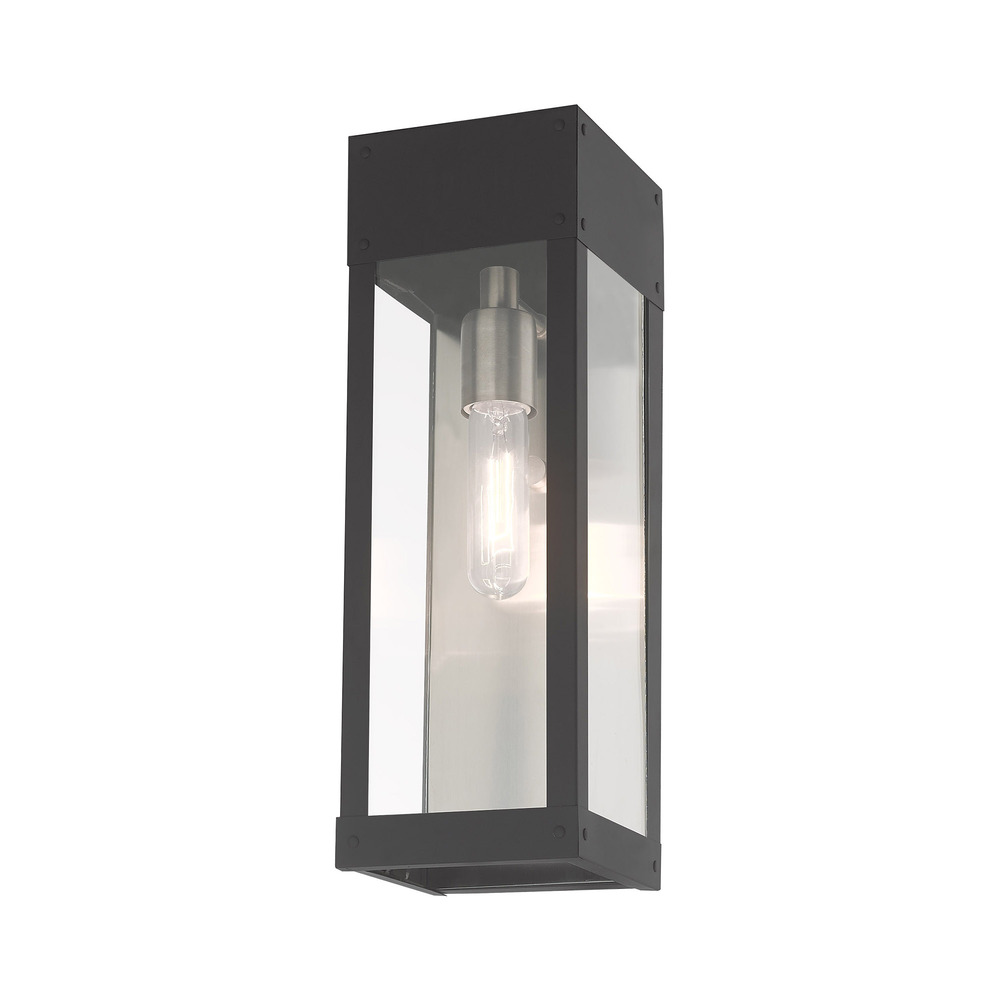 1 Lt Scandinavian Gray Outdoor Wall Lantern