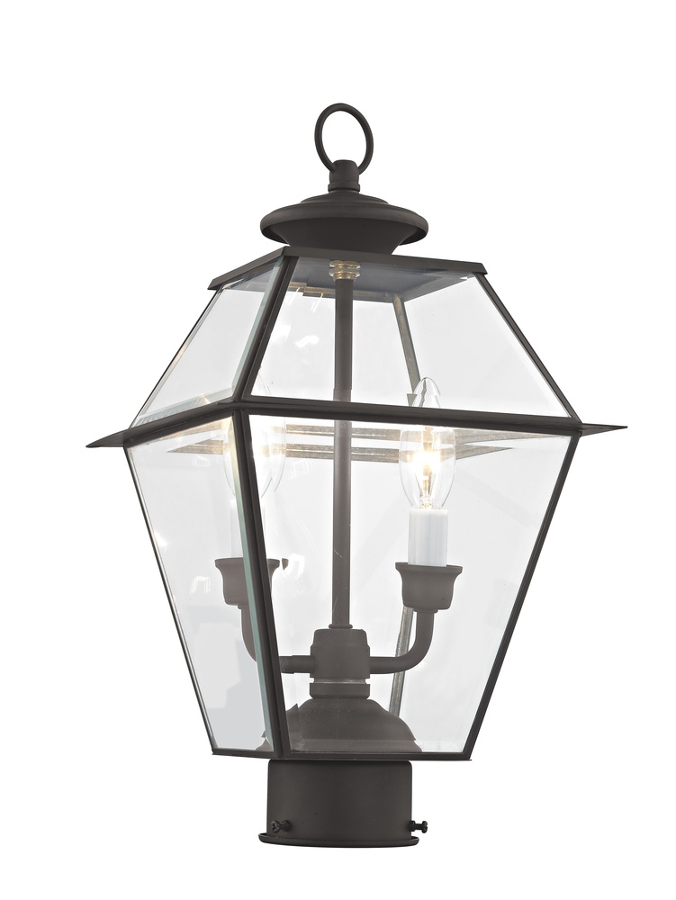 2 Light Bronze Outdoor Post Lantern