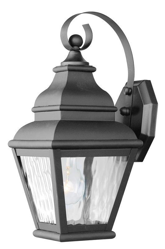 1 Light Black Outdoor Wall Lantern