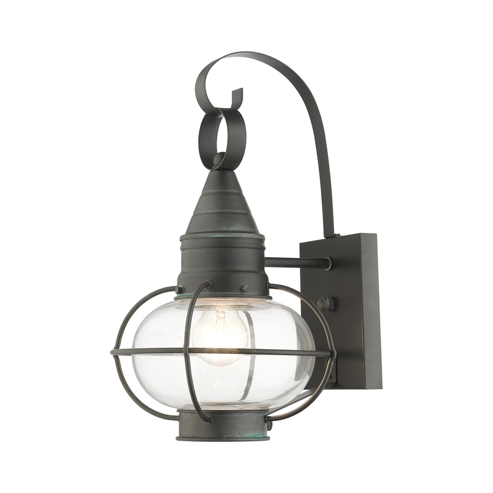 1 Lt Charcoal Outdoor Wall Lantern