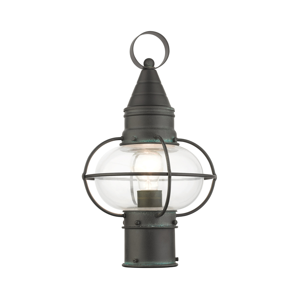 1 Lt Charcoal Outdoor Post Top Lantern