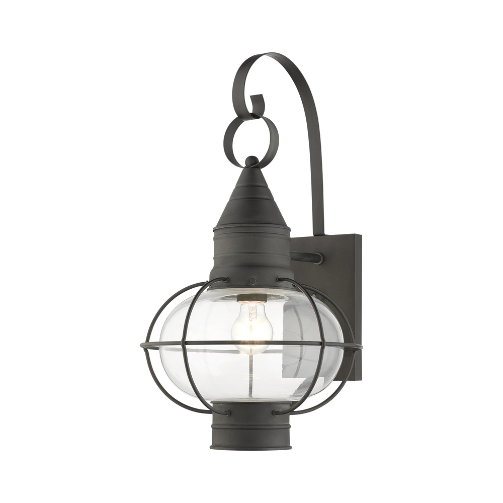 1 Lt Charcoal Outdoor Wall Lantern