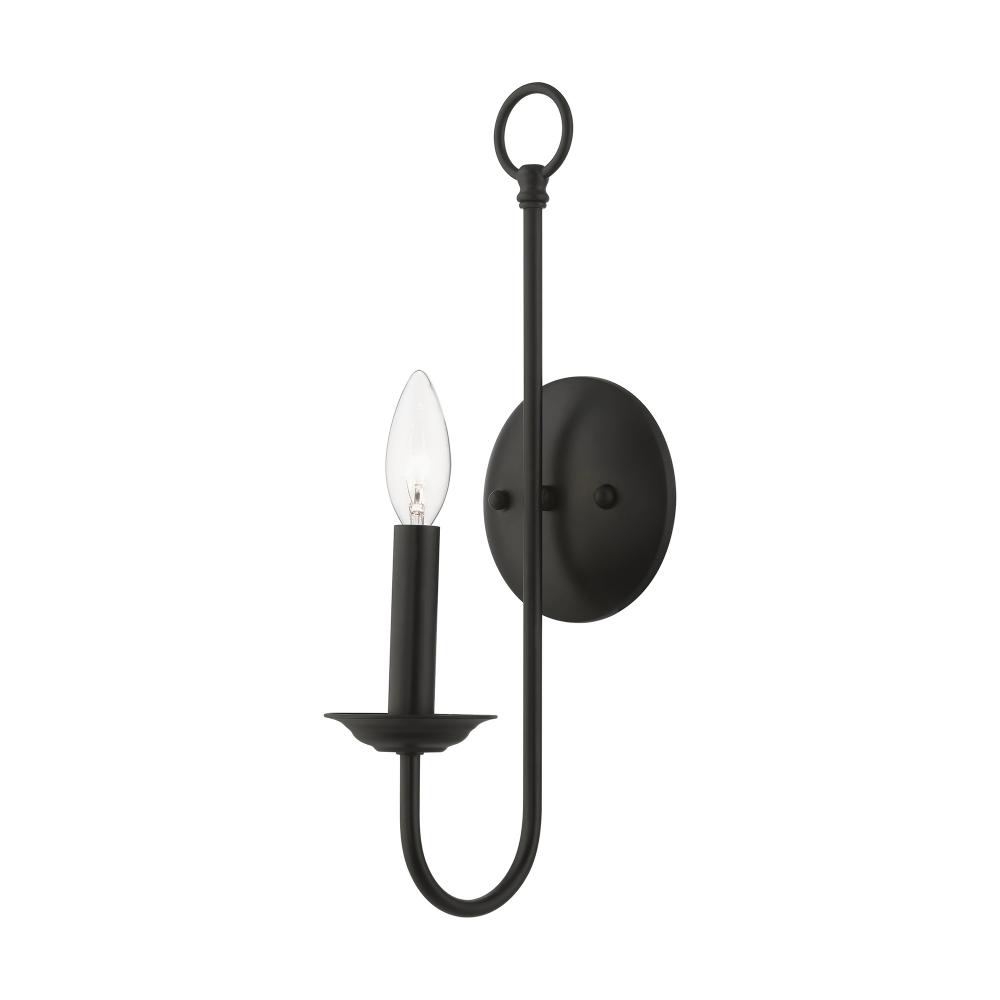 1 Light Black Single Sconce