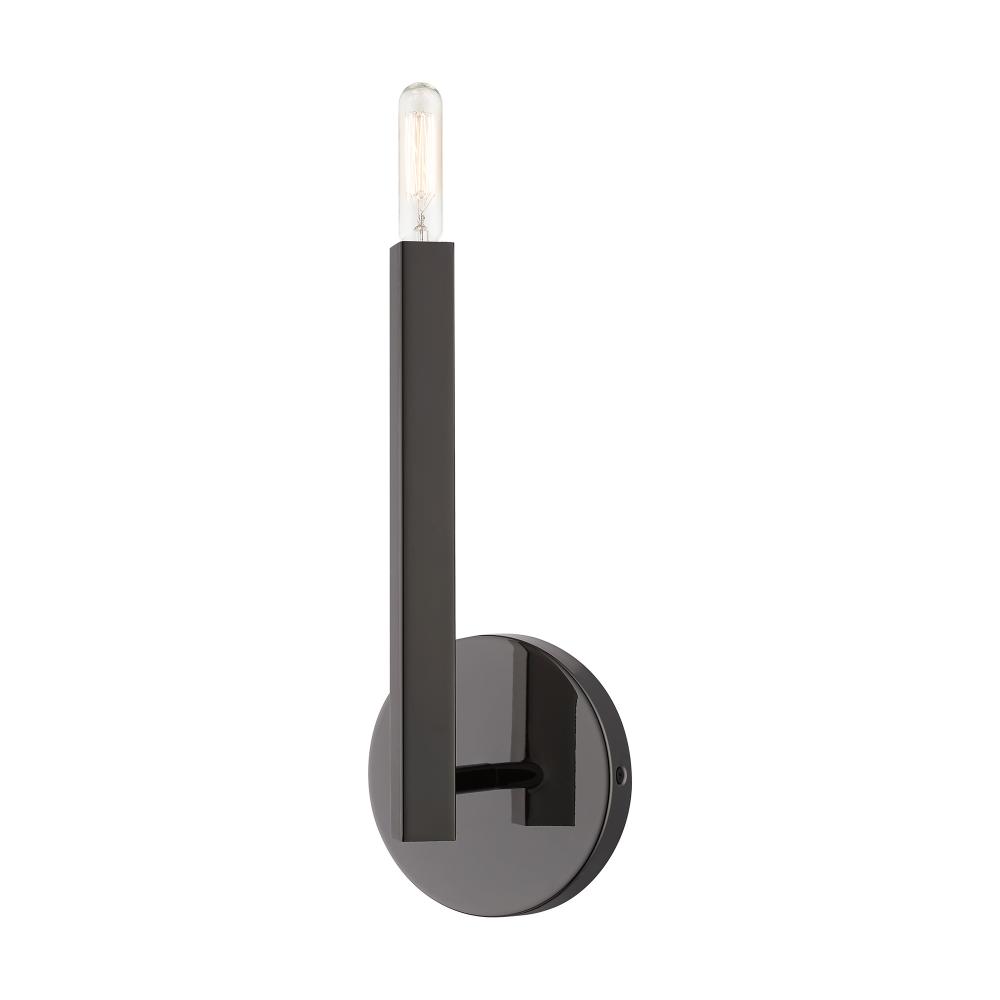 1 Light Black Chrome ADA Sconce