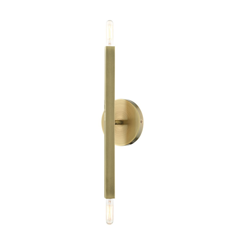 2 Lt Antique Brass ADA Sconce