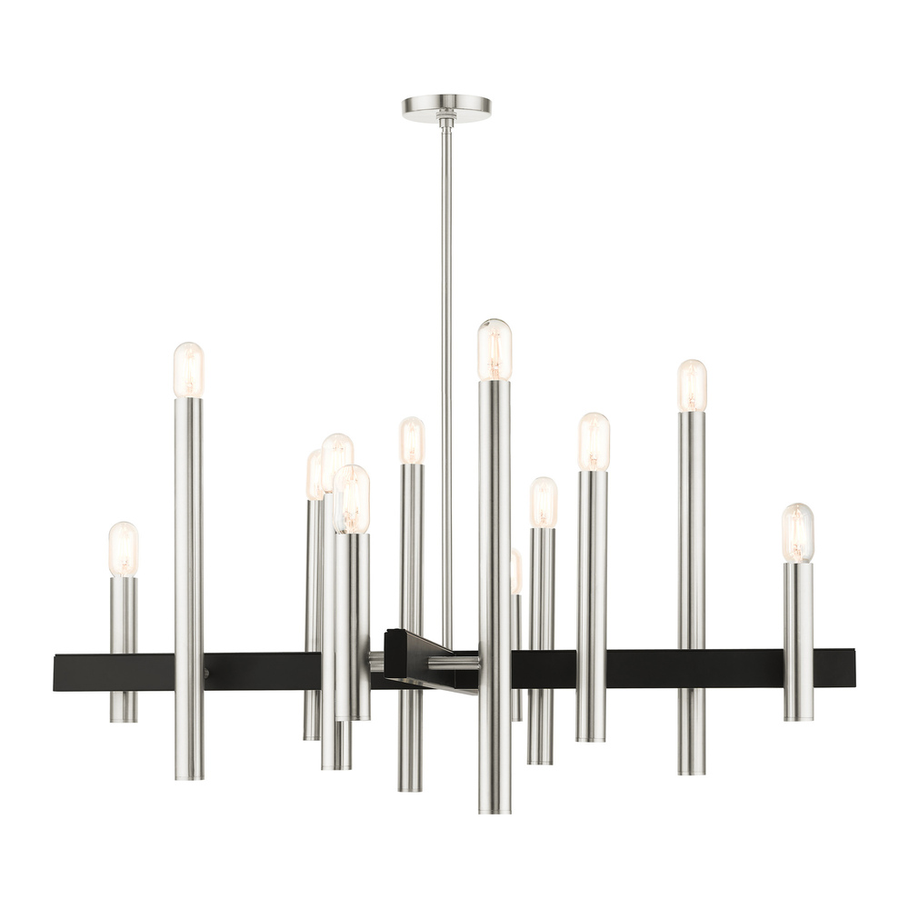 12 Lt Brushed Nickel Chandelier