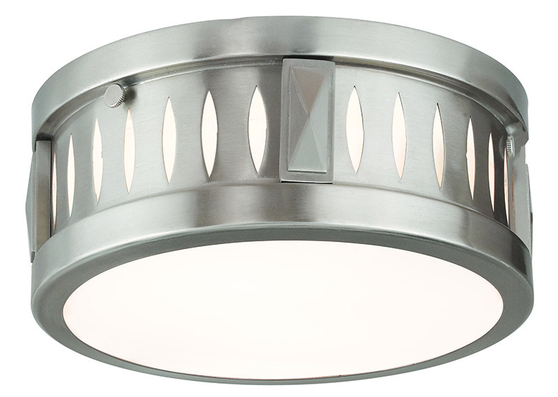 2 Light Brushed Nickel Ceiling Mount