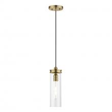 Livex Lighting 41236-01 - 1 Light Antique Brass Mini Pendant