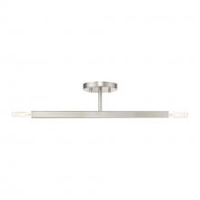 Livex Lighting 46842-91 - 2 Light Brushed Nickel Semi-Flush