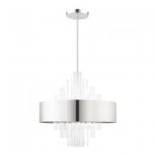 Livex Lighting 48876-35 - 10 Lt Polished Nickel Pendant Chandelier