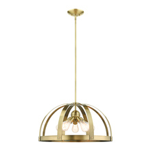 Livex Lighting 49645-01 - 5 Lt Antique Brass Pendant Chandelier