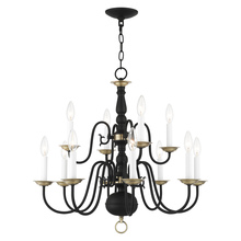 Livex Lighting 5012-04 - 12 Lt Black Chandelier