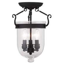 Livex Lighting 5061-04 - 3 Light Black Ceiling Mount