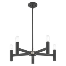 Livex Lighting 51135-76 - 5 Lt Scandinavian Gray Chandelier