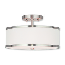 Livex Lighting 62627-91 - 2 Light Brushed Nickel Ceiling Mount