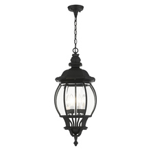 Livex Lighting 7705-14 - 4 Lt Textured Black  Outdoor Pendant Lantern