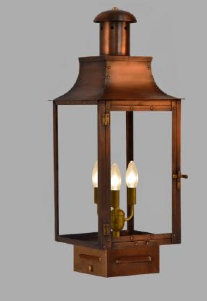 Somerset 26 Electric-Copper Pier Mount-3 Light