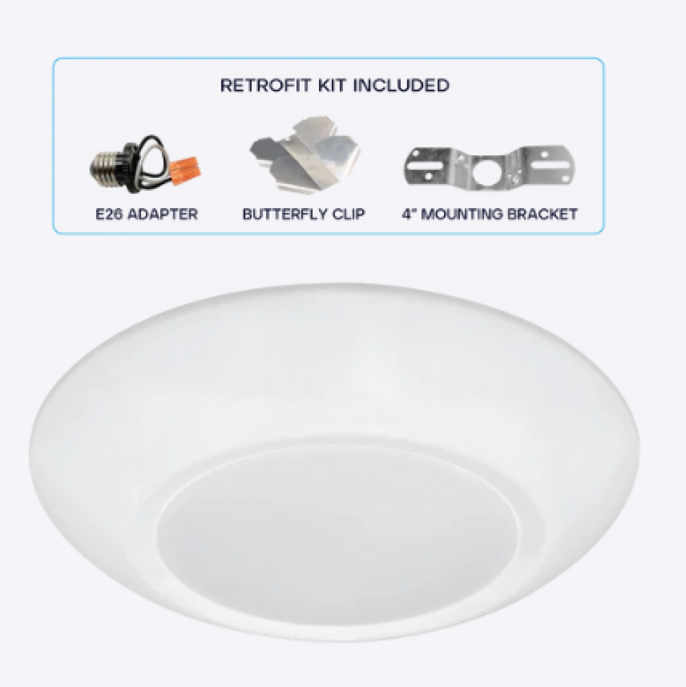 4" SURFACE MOUNT DISK + RECESSED CAN RETROFIT 5CCT