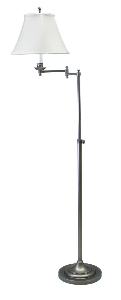 Club Adjustable Antique Silver Floor Lamps