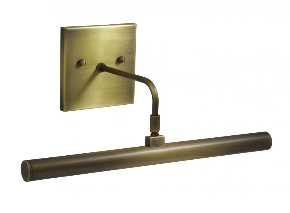 Direct Wire Slim-Line LED 14" Antique Brass Plug-In Picture Lights
