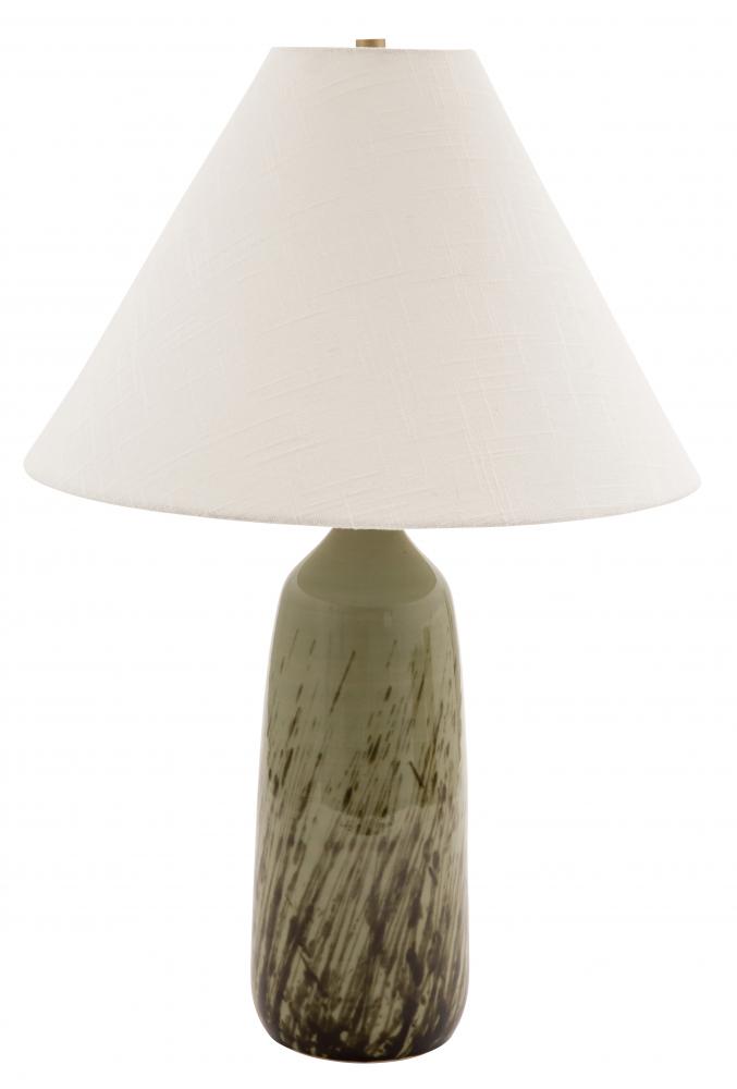 Scatchard 25" Stoneware Table Lamps in Decorated Celadon