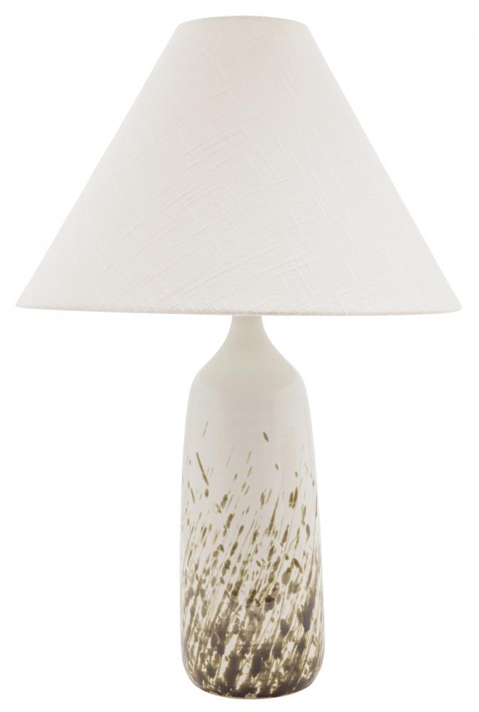 Scatchard 25" Stoneware Table Lamps in Decorated White Gloss