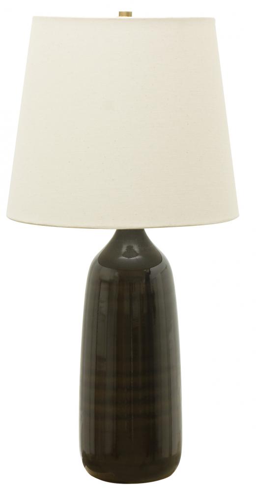 Scatchard 31" Stoneware Table Lamps in Brown Gloss