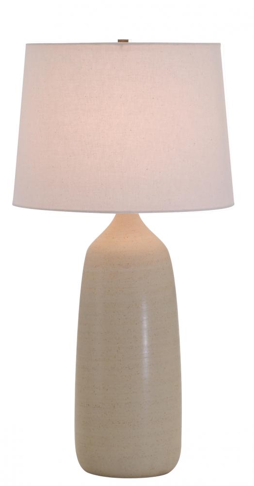 Scatchard 31" Stoneware Table Lamps in Oatmeal