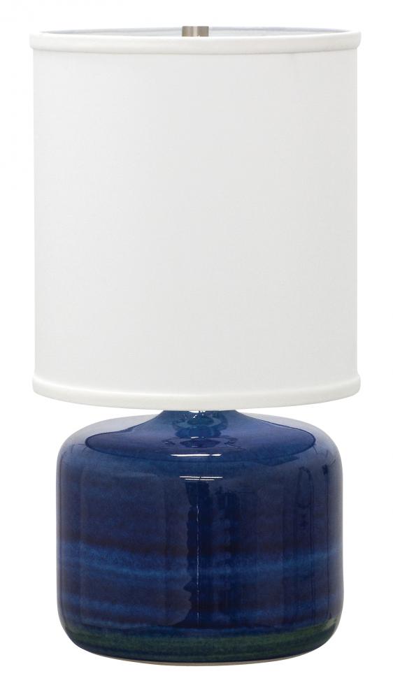 Scatchard 19.5" Stoneware Table Lamps in Blue Gloss