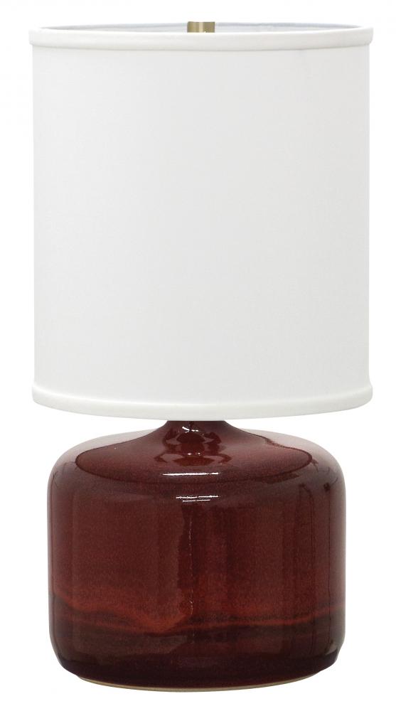 Scatchard 19.5" Stoneware Table Lamps in Copper Red