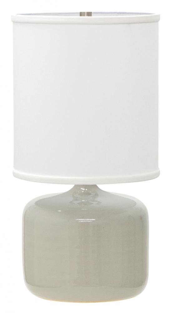 Scatchard 19.5" Stoneware Table Lamps in Gray Gloss