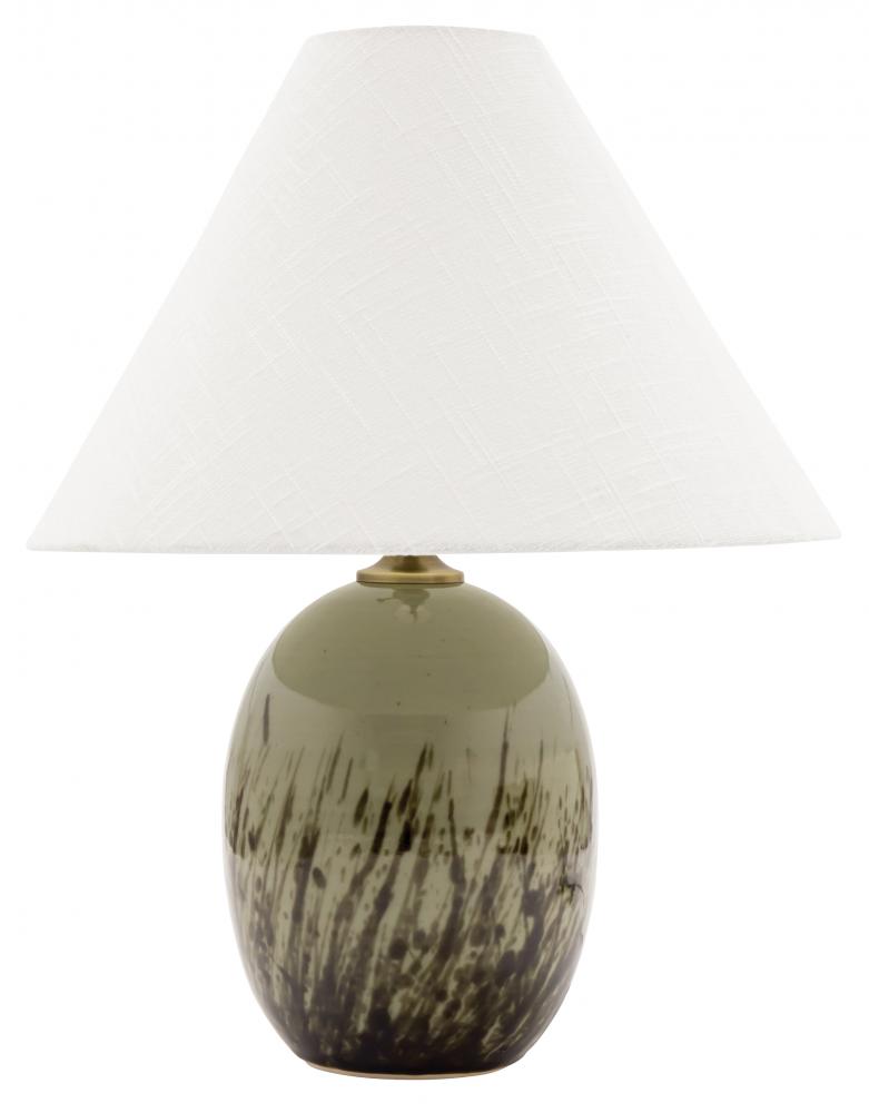 Scatchard 22.5" Stoneware Table Lamps in Decorated Celadon