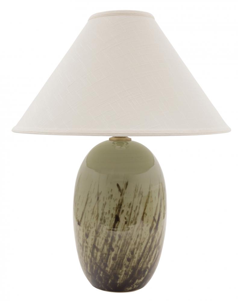 Scatchard 28.5" Stoneware Table Lamps in Decorated Celadon