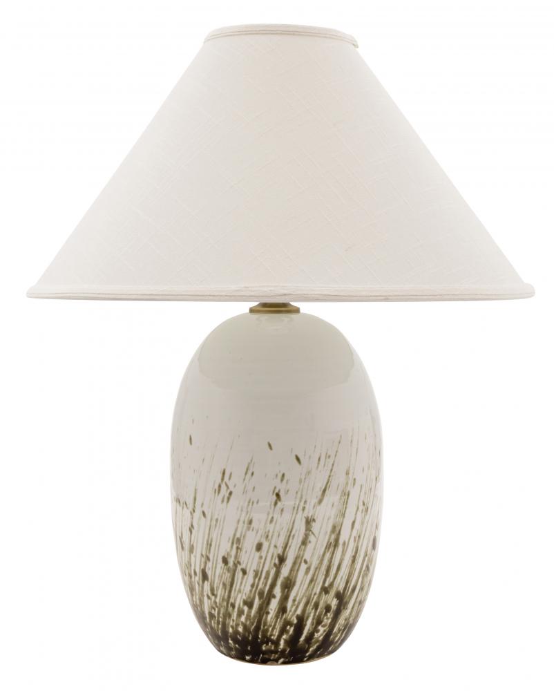 Scatchard 28.5" Stoneware Table Lamps in Decorated White Gloss