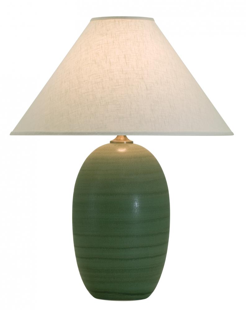 Scatchard 28.5" Stoneware Table Lamps in Green Matte